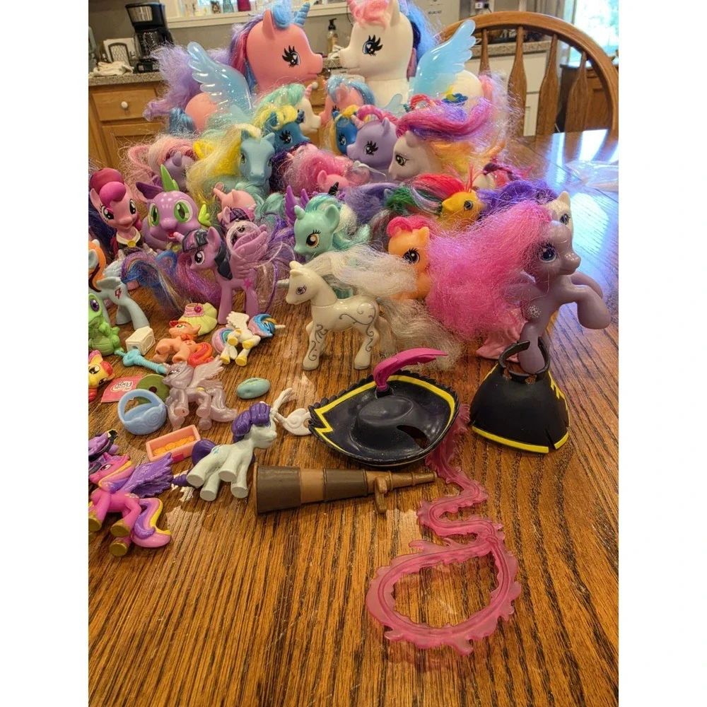 Large 40+ Mixed Gen Lot Of Hasbro My Little Pony & Gi-Go W/ Variety Accessories